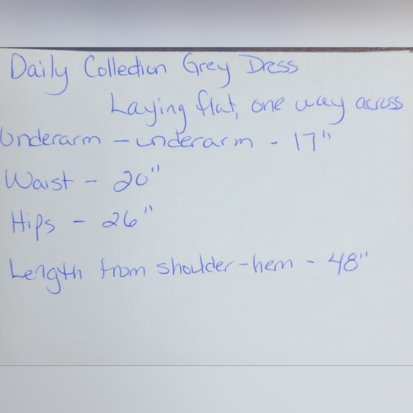 Daily Collection L Long Grey Dress Stretch Flowy Sleeveless EUC - Picture 6 of 6